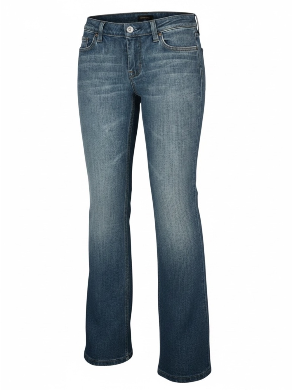 7 For All Mankind Flynt Bootcut Blue Jeans Womens Size 28 Cotton Blend Low Rise